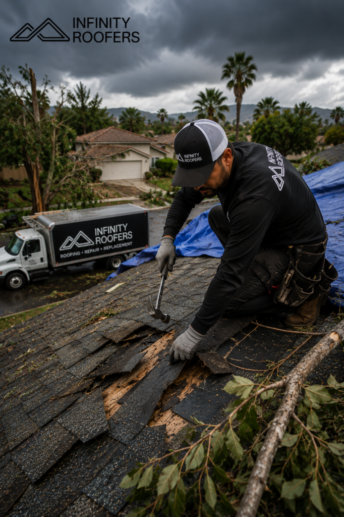 storm damage repair by infinity roofers